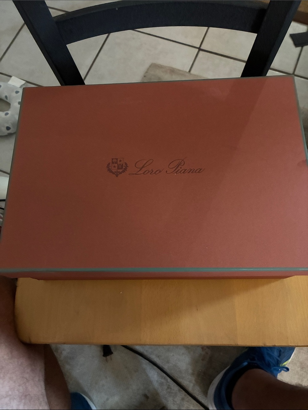 Loro Piana Rust Box with Teal Edge